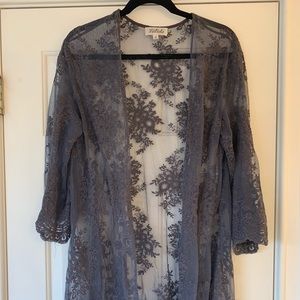 Sheer lace cardigan